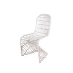 Καρέκλα μέταλλο-Rattan λευκή