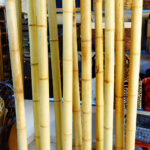 Παραβάν με χονδρά καλάμια μπαμπού